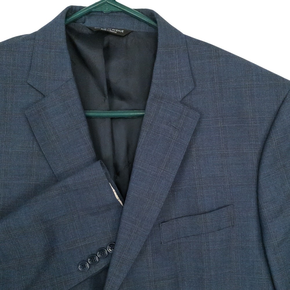Ermenegildo Zegna Saks Men's Blazer 44 Blue Wool Traveller Sport Coat READ